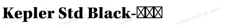 Kepler Std Black字体转换